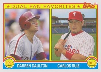 2013 Topps Archives - Dual Fan Favorites #DFF-DR Darren Daulton / Carlos Ruiz Front