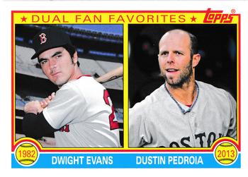 2013 Topps Archives - Dual Fan Favorites #DFF-EP Dwight Evans / Dustin Pedroia Front