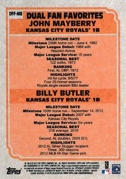 2013 Topps Archives - Dual Fan Favorites #DFF-MB John Mayberry / Billy Butler Back