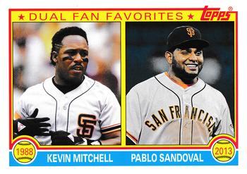 2013 Topps Archives - Dual Fan Favorites #DFF-MS Kevin Mitchell / Pablo Sandoval Front