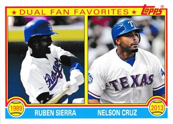 2013 Topps Archives - Dual Fan Favorites #DFF-SC Ruben Sierra / Nelson Cruz Front