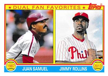 2013 Topps Archives - Dual Fan Favorites #DFF-SR Juan Samuel / Jimmy Rollins Front