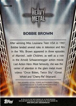 2013 Topps Archives - Heavy Metal Autographs #HMA-BB Bobbie Brown Back