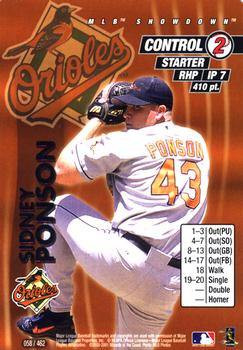 2001 MLB Showdown Unlimited #058 Sidney Ponson Front