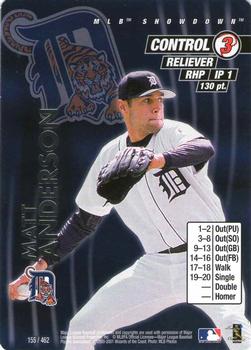 2001 MLB Showdown Unlimited #155 Matt Anderson Front