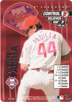 2001 MLB Showdown Unlimited #333 Vicente Padilla Front