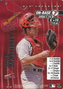 2001 MLB Showdown Unlimited #408 Mike Matheny Front