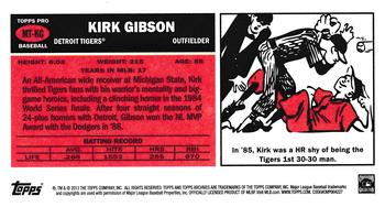 2013 Topps Archives - Mini Tall Boys #MT-KG Kirk Gibson Back