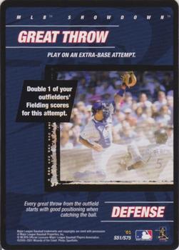 2001 MLB Showdown Unlimited - Strategy #S51 Great Throw Front