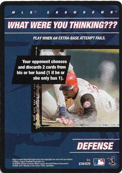 2001 MLB Showdown Unlimited - Strategy #S70 What Were You Thinking??? Front