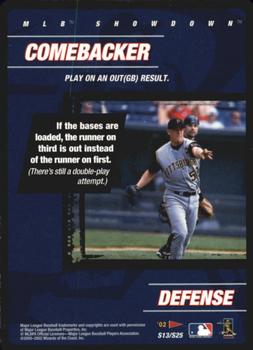 2002 MLB Showdown Pennant Run - Strategy #S13 Comebacker Front