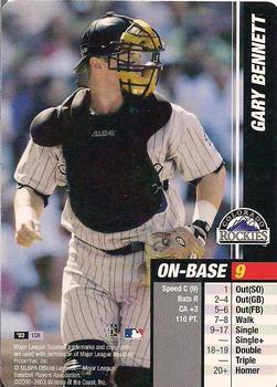 2003 MLB Showdown #108 Gary Bennett Front