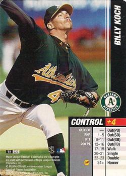 2003 MLB Showdown #220 Billy Koch Front