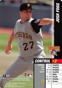 2003 MLB Showdown #236 Josh Fogg Front