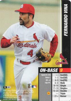 2003 MLB Showdown #281 Fernando Vina Front