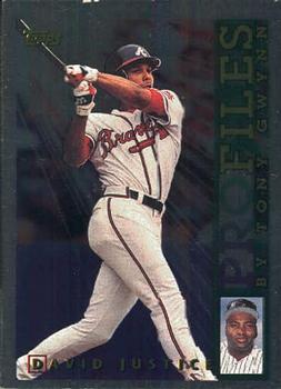 1996 Topps - Profiles by Tony Gwynn NL #NL-16 David Justice Front