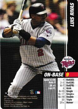 2003 MLB Showdown Pennant Run #005 Luis Rivas Front