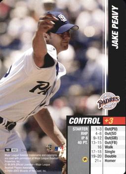 2003 MLB Showdown Pennant Run #012 Jake Peavy Front