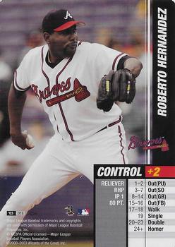 2003 MLB Showdown Pennant Run #018 Roberto Hernandez Front