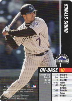 2003 MLB Showdown Pennant Run #071 Chris Stynes Front