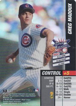 2003 MLB Showdown Pennant Run #112 Greg Maddux Front