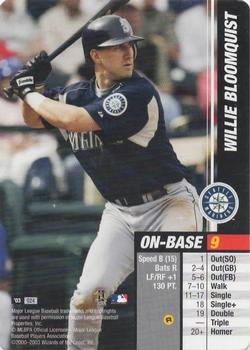 2003 MLB Showdown Trading Deadline #024 Willie Bloomquist Front