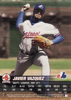 2004 MLB Showdown #212 Javier Vazquez Front