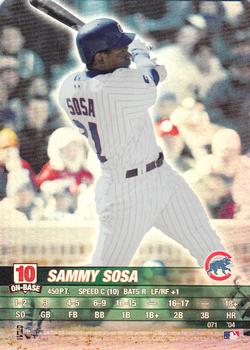 2004 MLB Showdown #071 Sammy Sosa Front