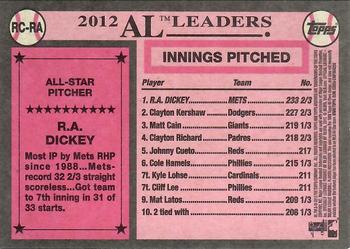2013 Topps Archives - 1989 All-Stars #RC-RA R.A. Dickey Back