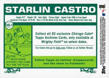 2013 Topps Archives Chicago Cubs #CUBS-13 Starlin Castro Back