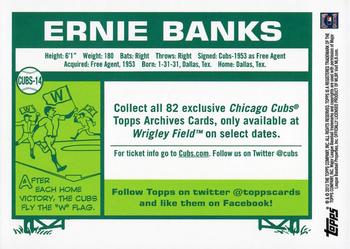 2013 Topps Archives Chicago Cubs #CUBS-14 Ernie Banks Back