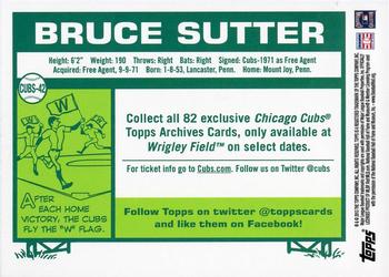 2013 Topps Archives Chicago Cubs #CUBS-42 Bruce Sutter Back