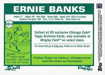 2013 Topps Archives Chicago Cubs #CUBS-59 Ernie Banks Back