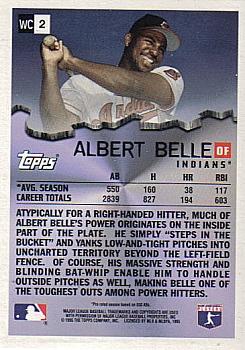 1996 Topps - Wrecking Crew #WC2 Albert Belle Back