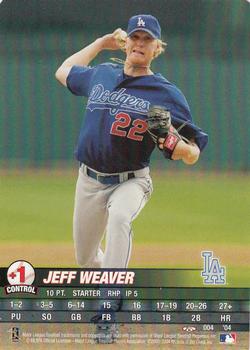 2004 MLB Showdown Trading Deadline #004 Jeff Weaver Front