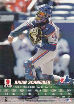 2004 MLB Showdown Trading Deadline #014 Brian Schneider Front