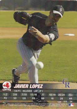 2004 MLB Showdown Trading Deadline #019 Javier Lopez Front