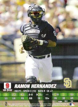 2004 MLB Showdown Trading Deadline #061 Ramon Hernandez Front