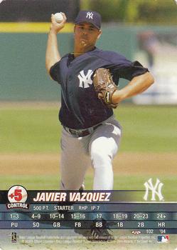 2004 MLB Showdown Trading Deadline #102 Javier Vazquez Front