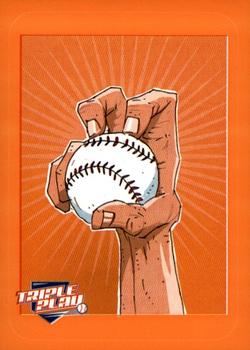 2013 Panini Triple Play - Cartoon Stickers #6 Knuckleball Grip Front