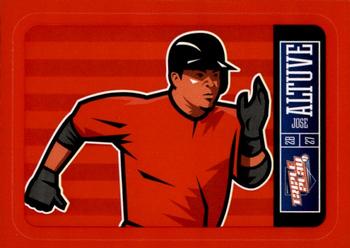 2013 Panini Triple Play - Stickers Red #9 Jose Altuve Front