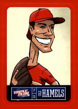 2013 Panini Triple Play - Stickers Red #19 Cole Hamels Front