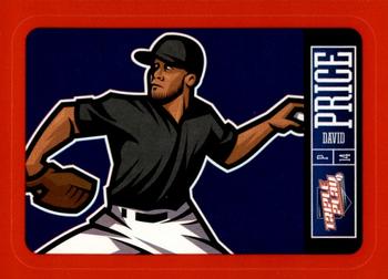2013 Panini Triple Play - Stickers Red #24 David Price Front
