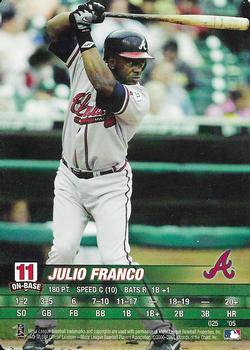 2005 MLB Showdown #025 Julio Franco Front