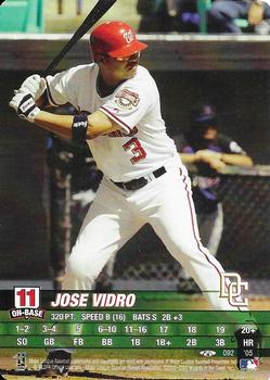 2005 MLB Showdown Trading Deadline #092 Jose Vidro Front
