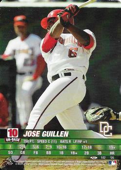 2005 MLB Showdown Trading Deadline #102 Jose Guillen Front
