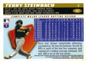 1996 Topps Chrome #107 Terry Steinbach Back