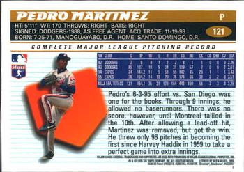 1996 Topps Chrome #121 Pedro Martinez Back