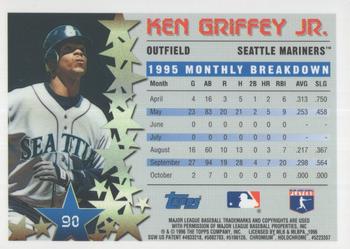 1996 Topps Chrome #90 Ken Griffey Jr. Back