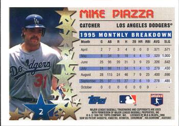 1996 Topps Chrome #2 Mike Piazza Back